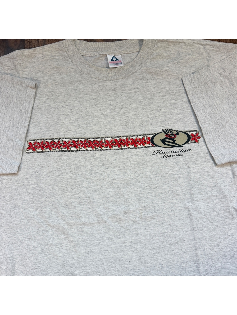 Vintage 90s Y2K Hawaiian Legends Surf T Shirt XL Grey